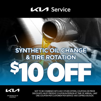 $10 OFF Synthetic Oil Change & Tire Rotation